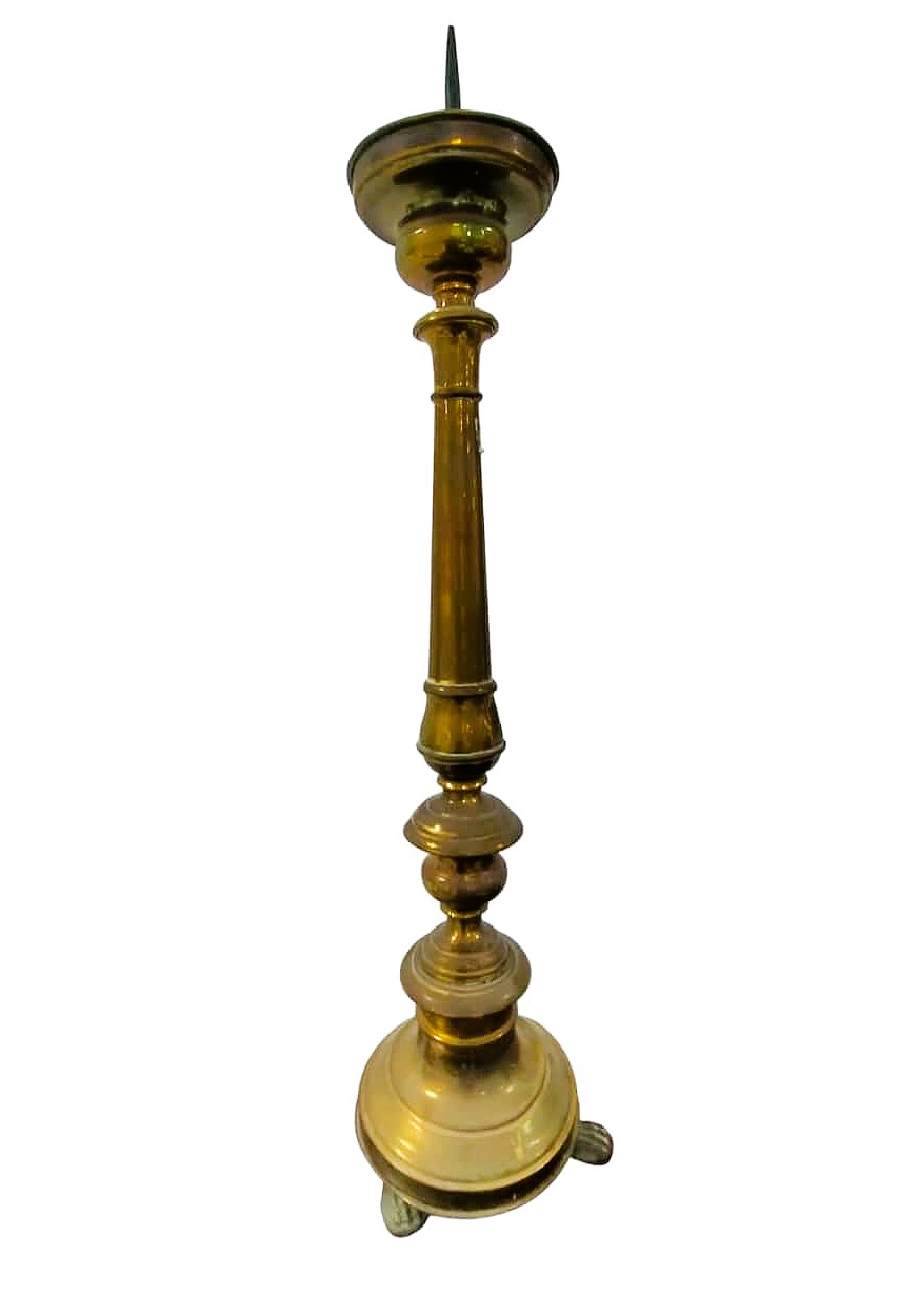 antico-candelabro-tornito-ottone-emporiodellepassioni.com